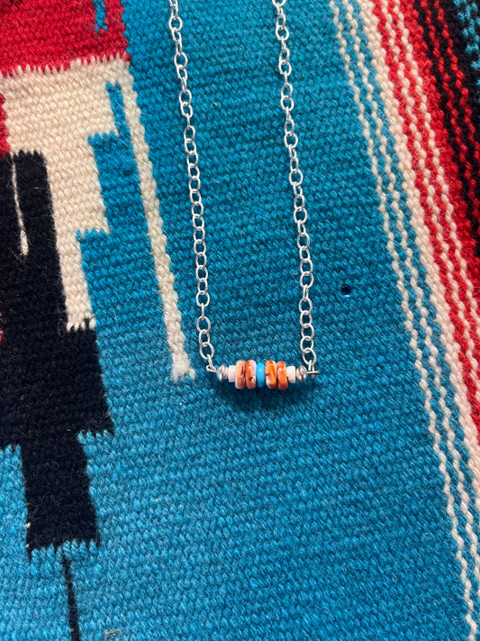 Beaded Bar Necklace 18 inch