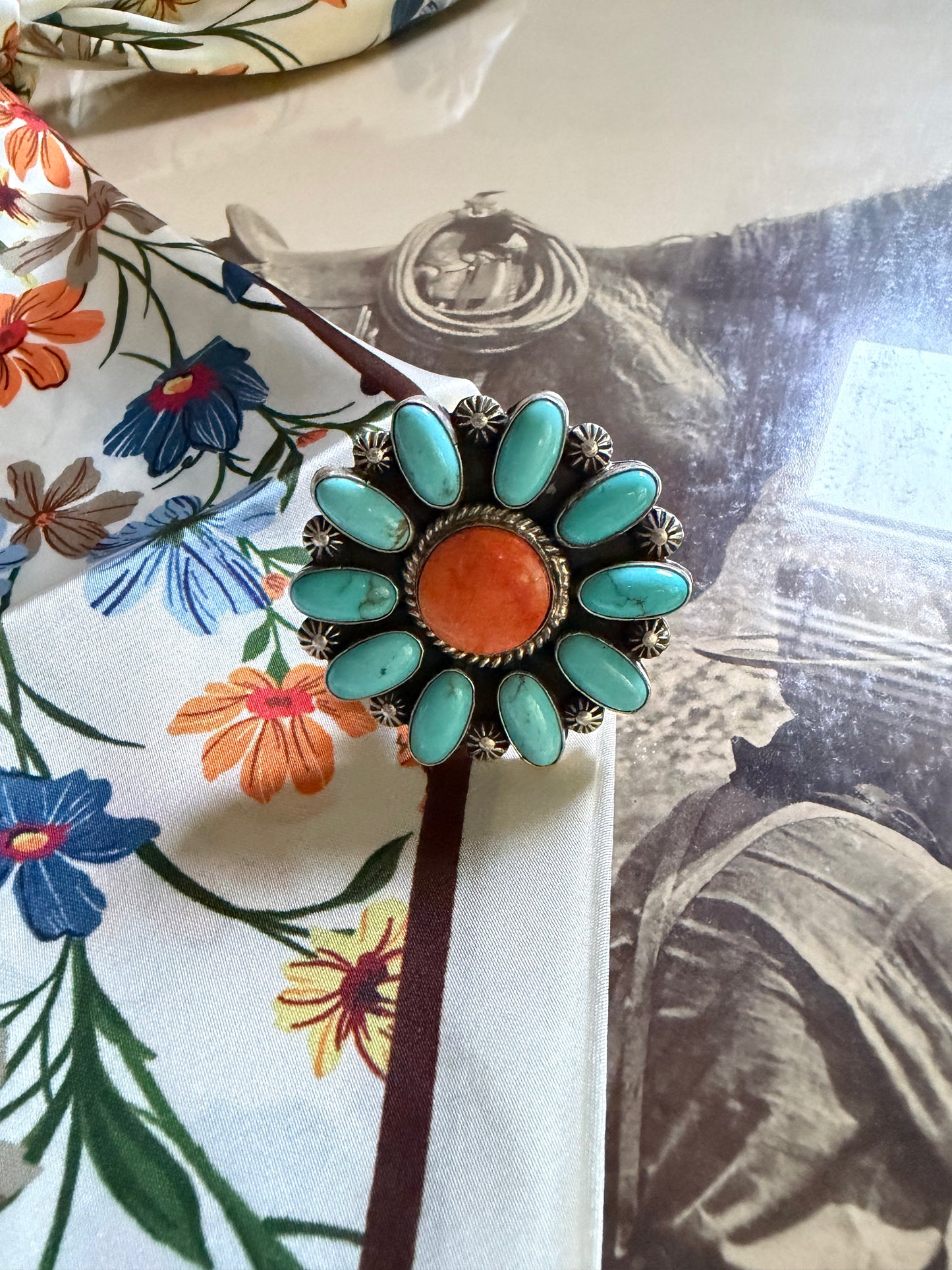 Cactus Blossom Adjustable Ring
