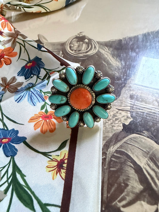 Cactus Blossom Adjustable Ring